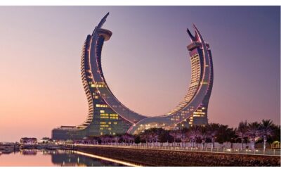 The hotel shaped like two gigantic swords